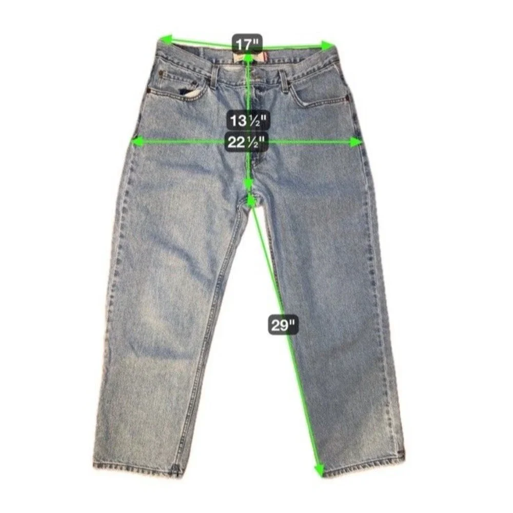 Levis 550 Baggy Jeans 36x30 Light Wash Blue Relaxed Fit Vintage Y2K